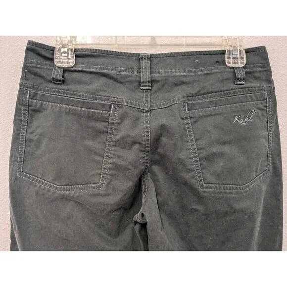 Kuhl Dark Gray Straight Leg Hiking Pants sz 6P Reinforced Knee Outdoor Gorpcore - Picture 9 of 10
